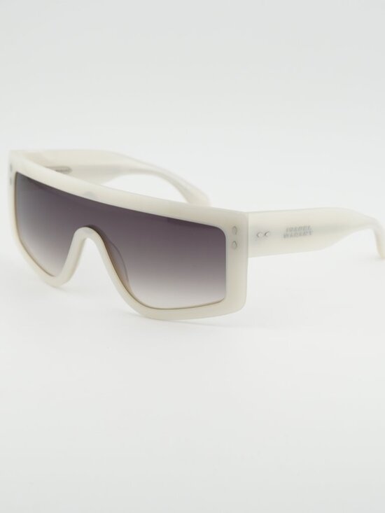 Isabel Marant IM 0155/S 07AP 9O Sunglasses White Shield Frame, Smoke Lenses main image 5